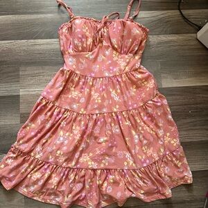 No Boundaries Pink Floral Dress